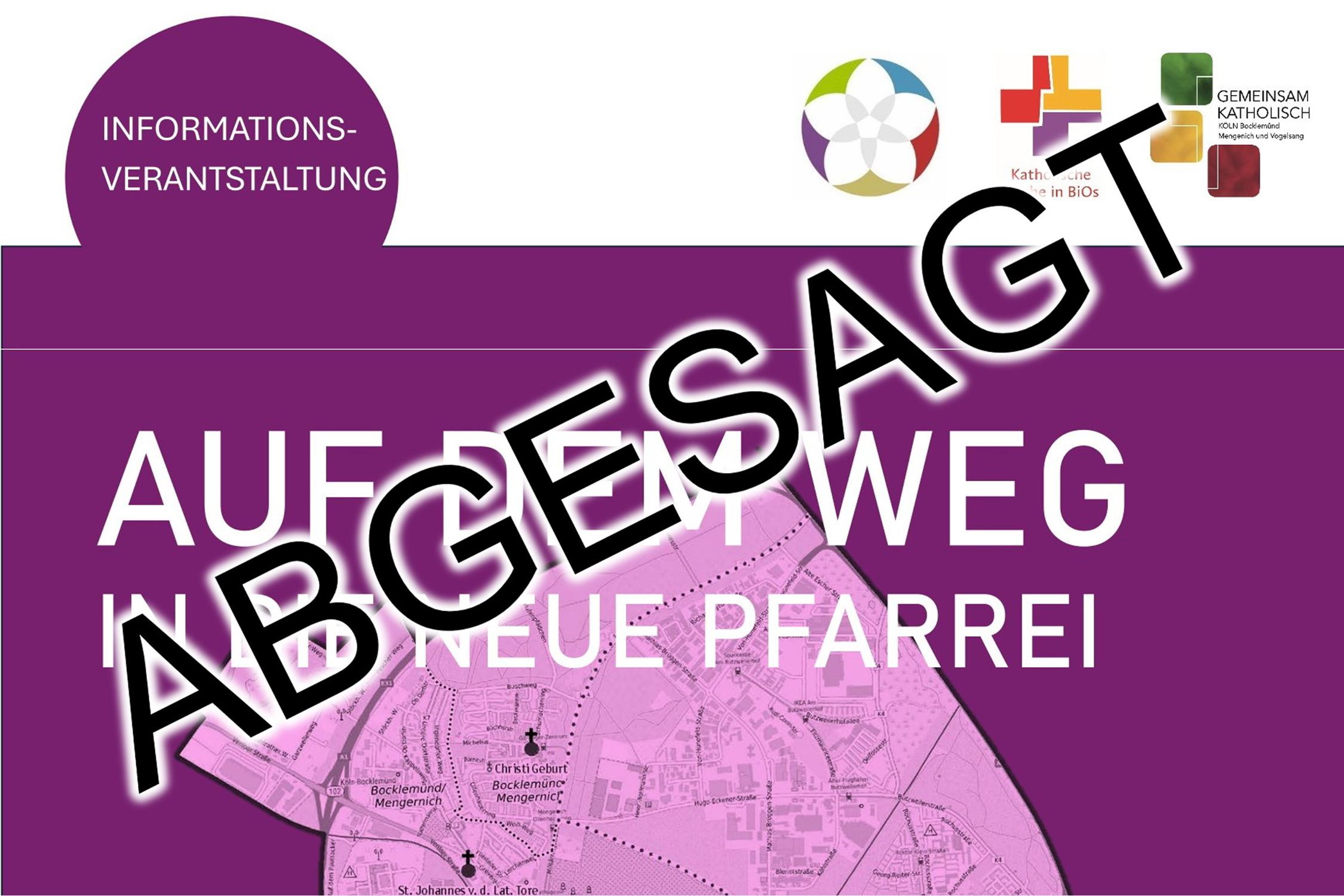 Ankündigung Absage