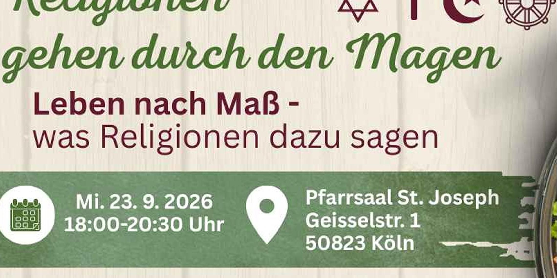 Religion geht durch den Magen Ankündigung 03 Ankündigung